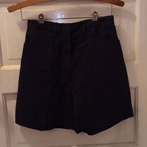 Marsh Landing 6 navy blue high waisted mom shorts